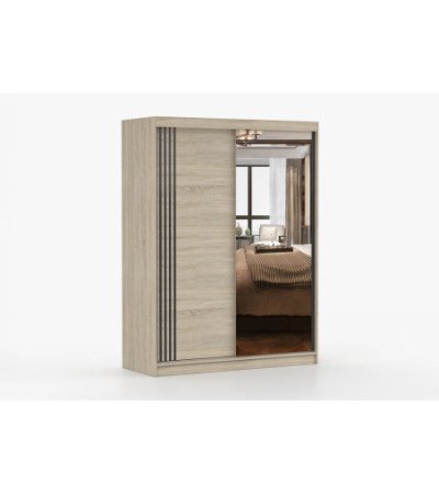 Armoire Elowen 150 cm avec miroir