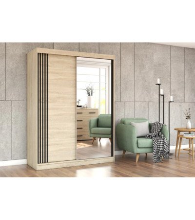 Armoire Elowen 150 cm avec miroir