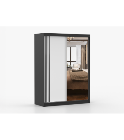 Armoire Elowen 150 cm avec miroir