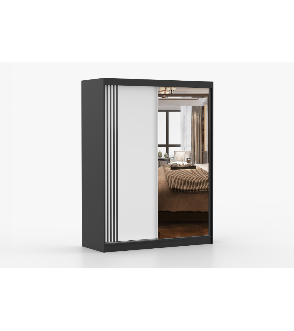 Armoire Elowen 150 cm avec miroir