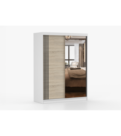 Armoire Elowen 150 cm avec miroir