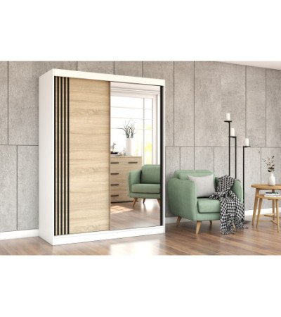 Armoire Elowen 150 cm avec miroir