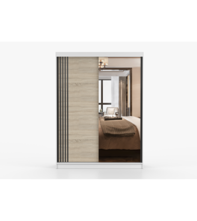 Armoire Elowen 150 cm avec miroir