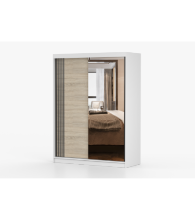 Armoire Elowen 150 cm avec miroir