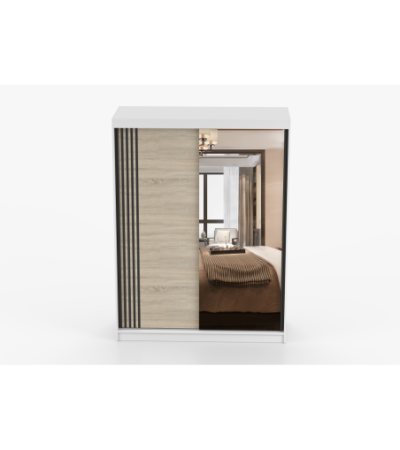Armoire Elowen 150 cm avec miroir