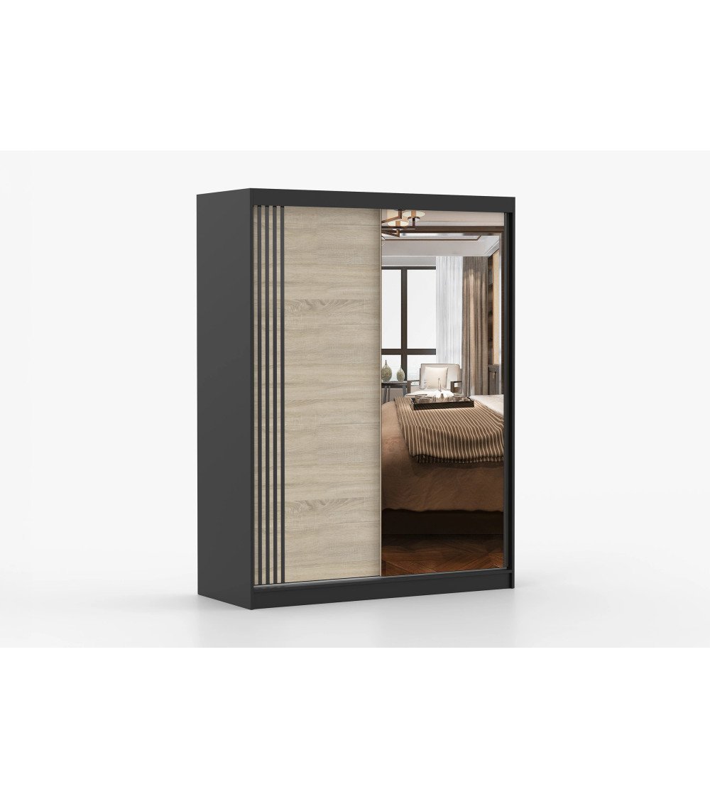 Armoire Elowen 150 cm avec miroir
