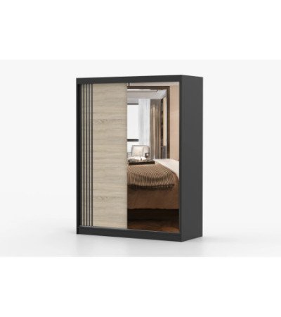Armoire Elowen 150 cm avec miroir