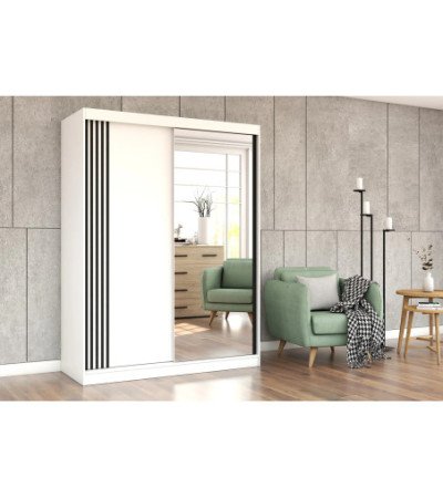 Armoire Elowen 150 cm avec miroir