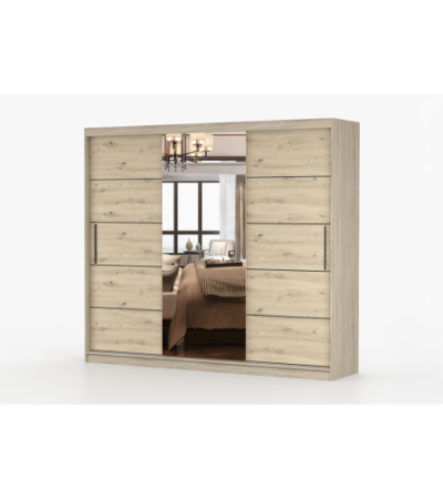 Armoire Elior 250 cm avec miroir