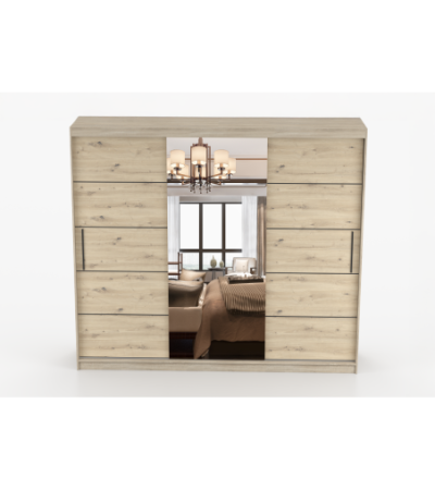 Armoire Elior 250 cm avec miroir