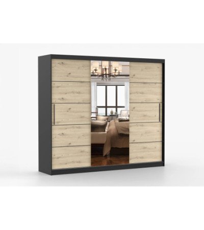 Armoire Elior 250 cm avec miroir