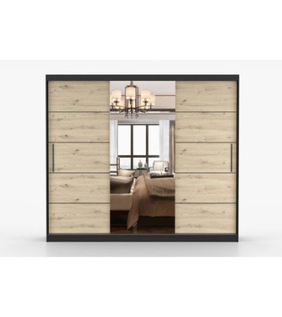 Armoire Elior 250 cm avec miroir