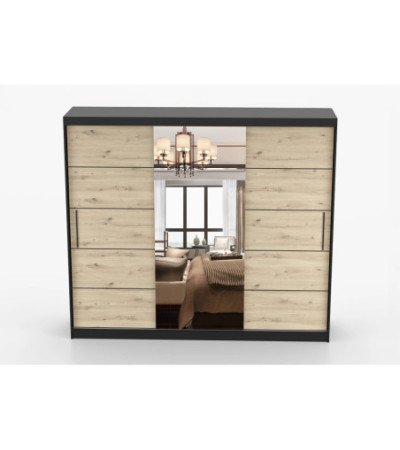 Armoire Elior 250 cm avec miroir