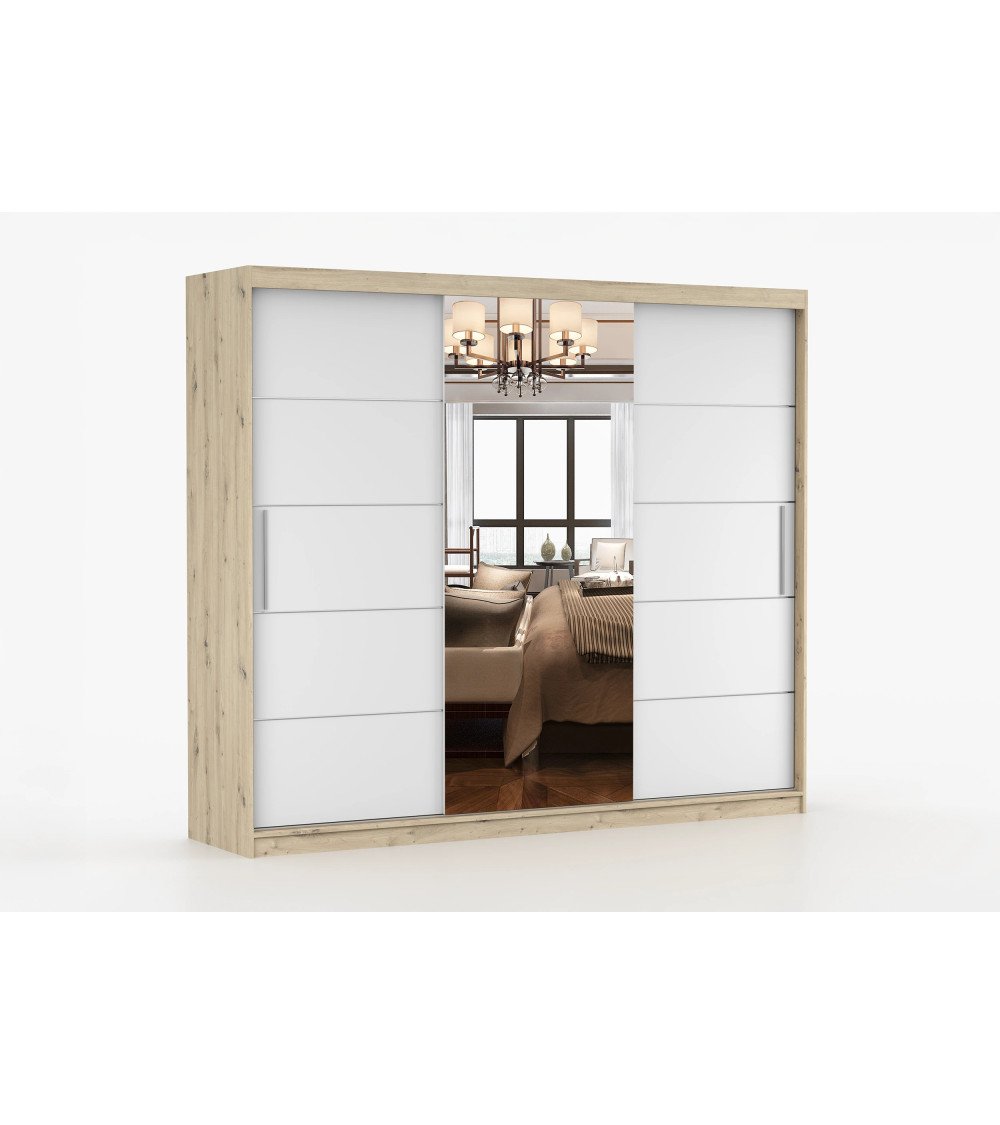 Armoire Elior 250 cm avec miroir