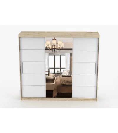 Armoire Elior 250 cm avec miroir