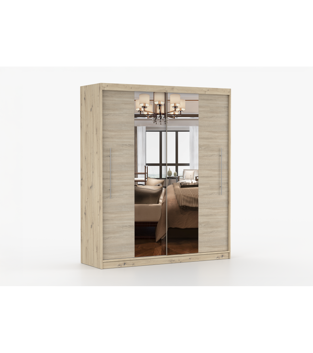 Armoire Althéa 203 cm avec miroir