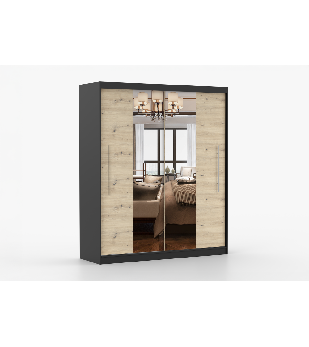 Armoire Althéa 203 cm avec miroir