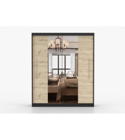 Armoire Althéa 203 cm avec miroir