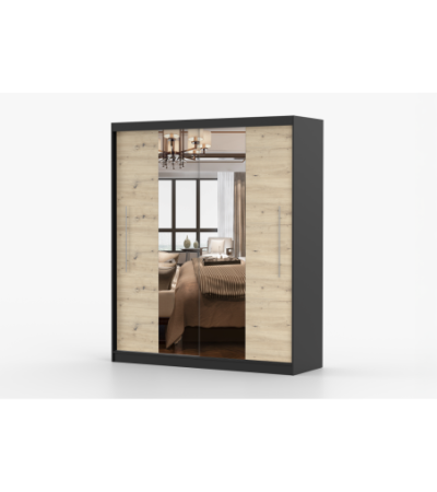 Armoire Althéa 203 cm avec miroir
