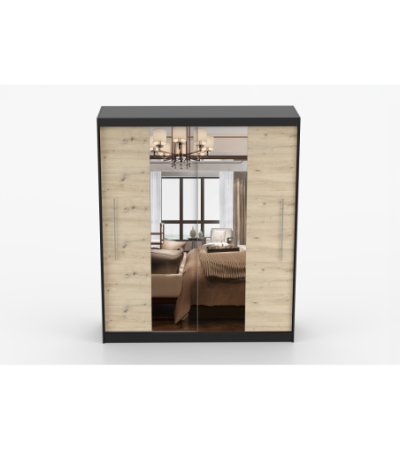 Armoire Althéa 203 cm avec miroir
