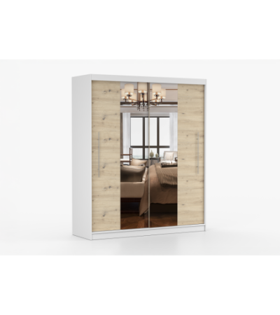 Armoire Althéa 203 cm avec miroir
