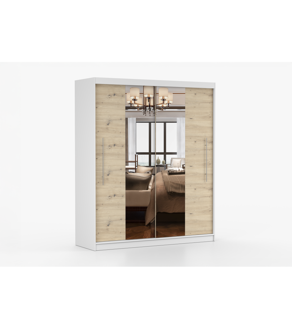 Armoire Althéa 203 cm avec miroir