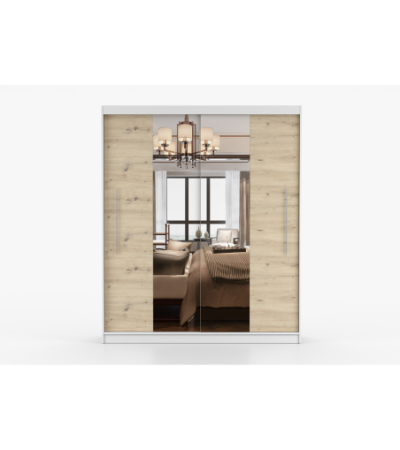 Armoire Althéa 203 cm avec miroir