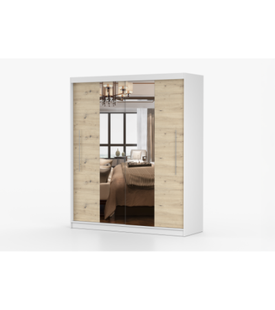 Armoire Althéa 203 cm avec miroir