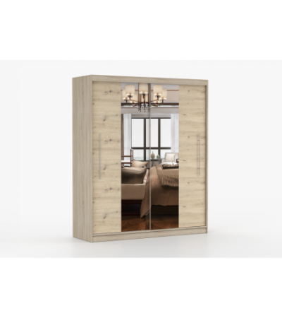 Armoire Althéa 203 cm avec miroir
