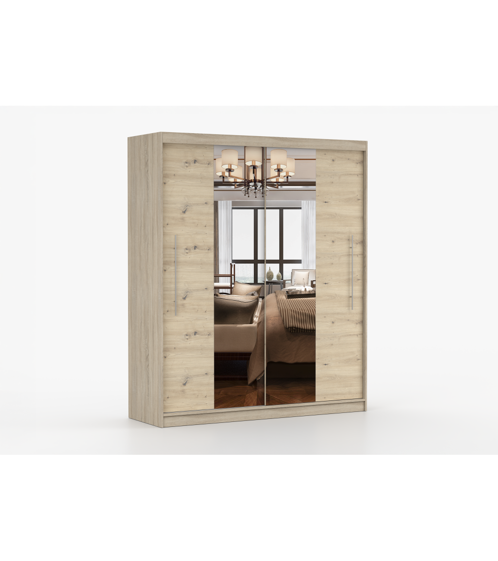 Armoire Althéa 203 cm avec miroir