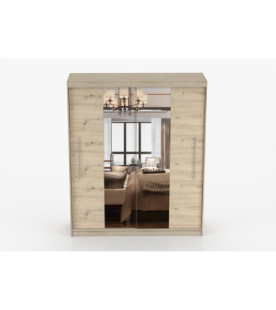 Armoire Althéa 203 cm avec miroir