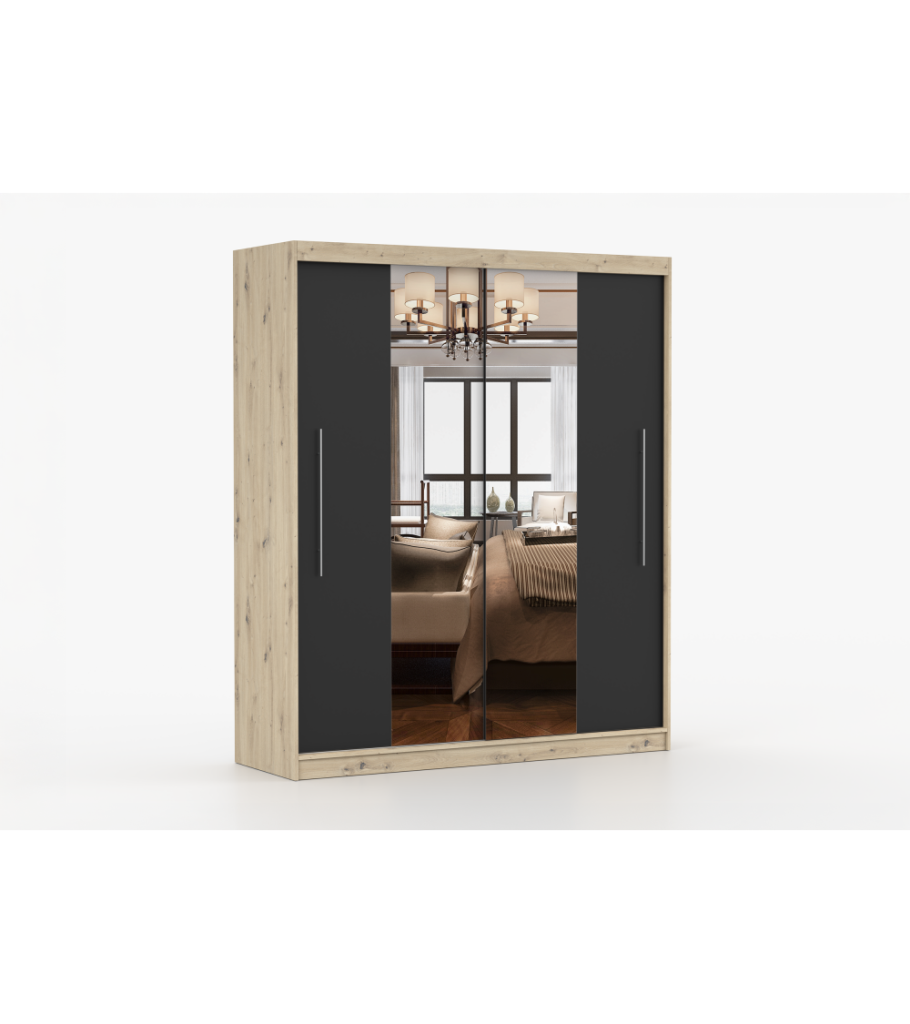 Armoire Althéa 203 cm avec miroir