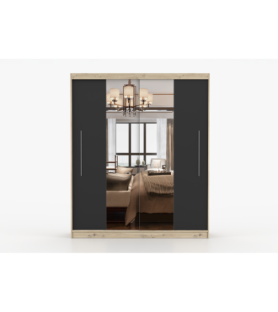 Armoire Althéa 203 cm avec miroir