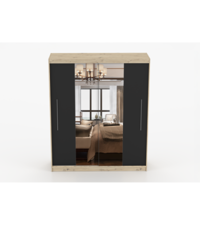 Armoire Althéa 203 cm avec miroir