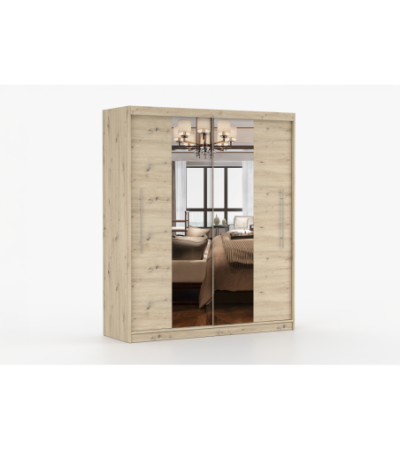 Armoire Althéa 203 cm avec miroir