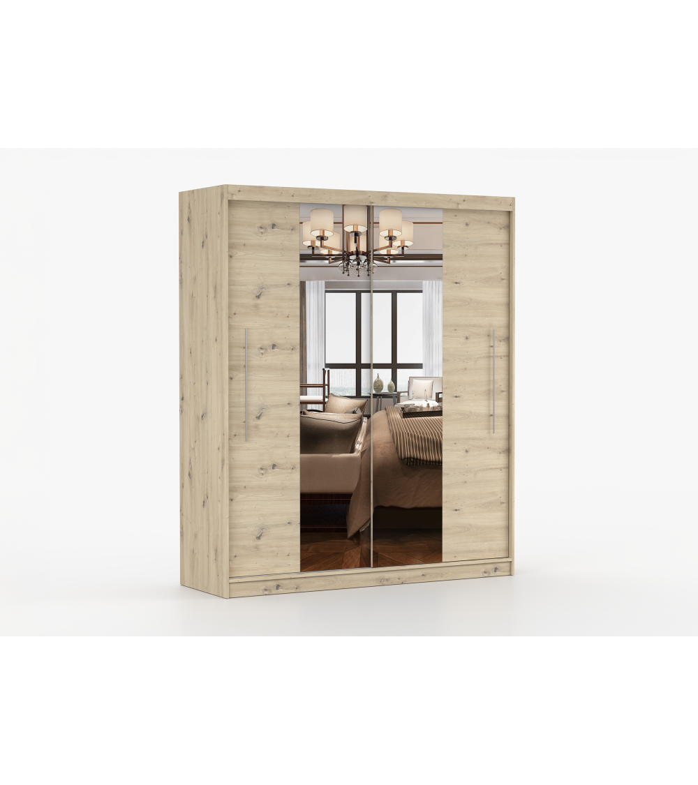 Armoire Althéa 203 cm avec miroir
