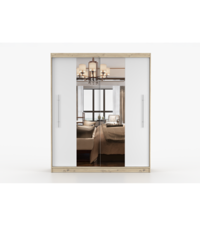 Armoire Althéa 203 cm avec miroir