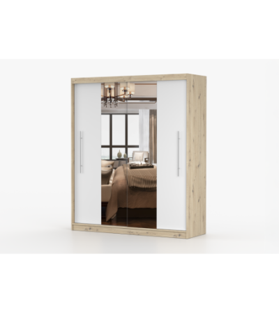 Armoire Althéa 203 cm avec miroir