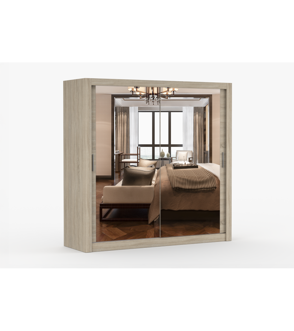 Armoire Maer 203 cm avec miroir