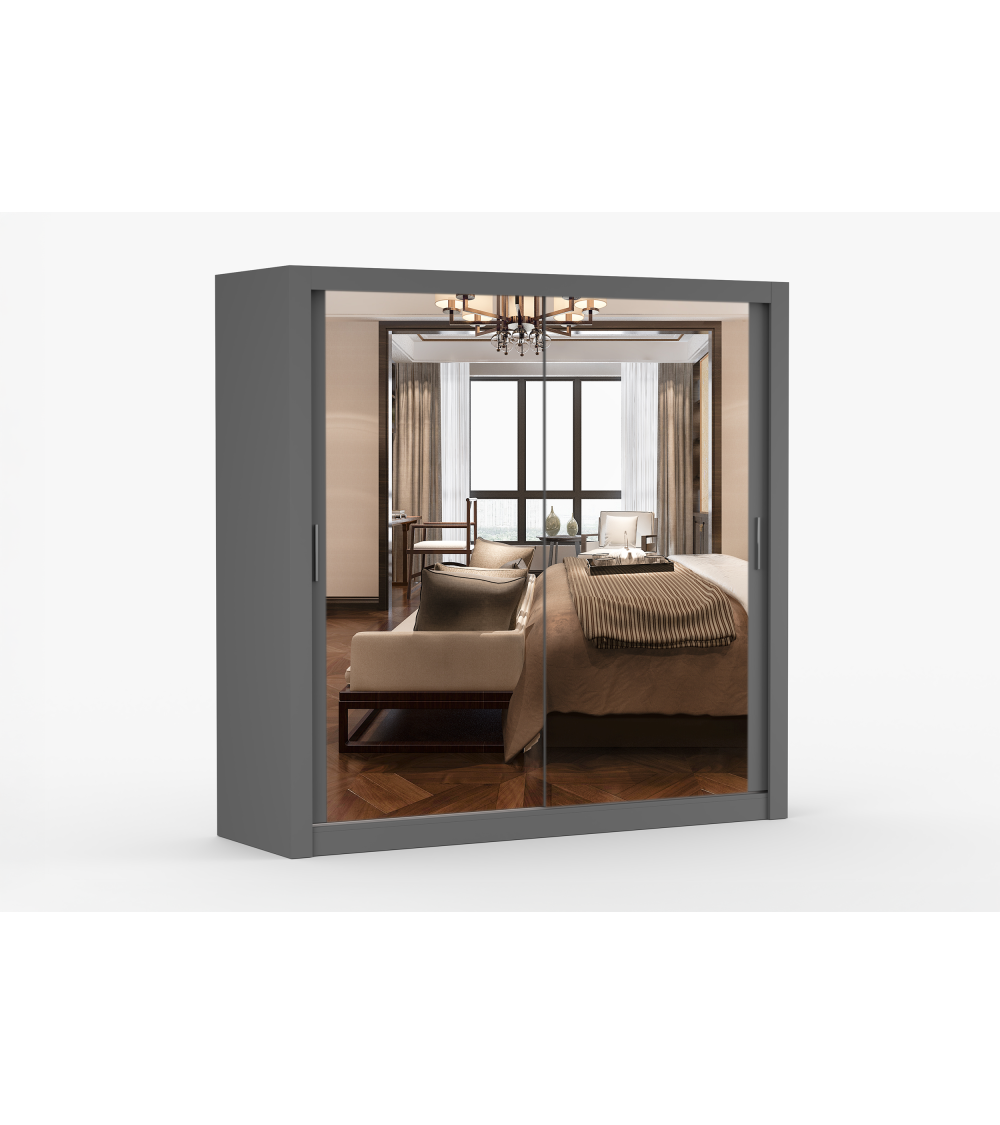 Armoire Maer 203 cm avec miroir
