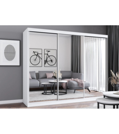 Armoire Milanor 250 cm avec miroir
