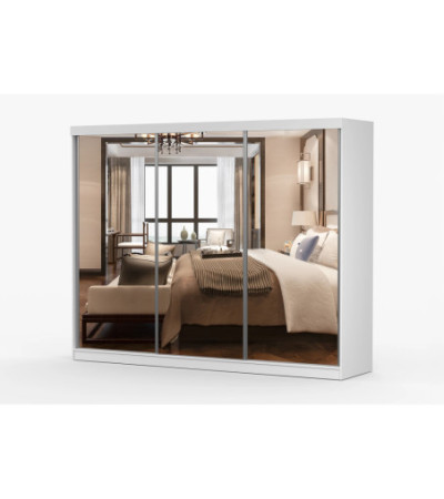 Armoire Milanor 250 cm avec miroir