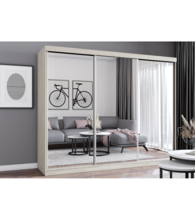 Armoire Milanor 250 cm avec miroir