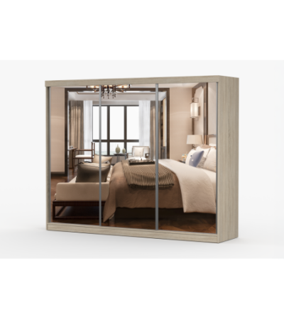 Armoire Milanor 250 cm avec miroir