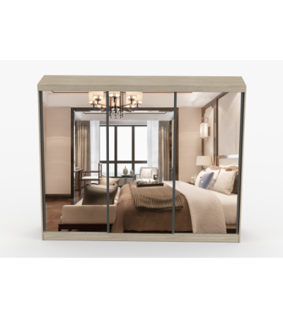 Armoire Milanor 250 cm avec miroir