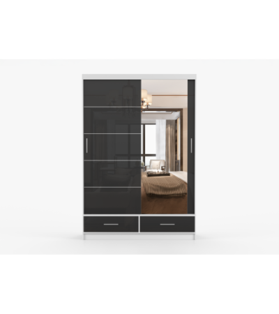 Armoire Saphina 150 cm avec miroir