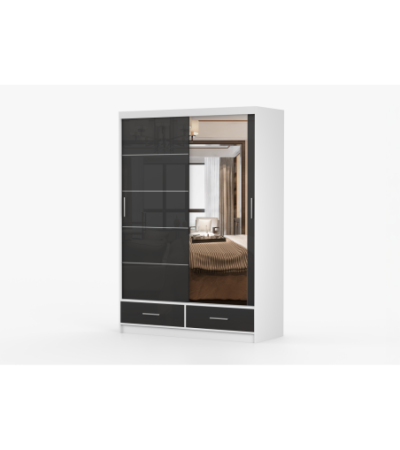 Armoire Saphina 150 cm avec miroir