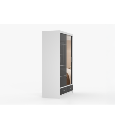 Armoire Saphina 150 cm avec miroir