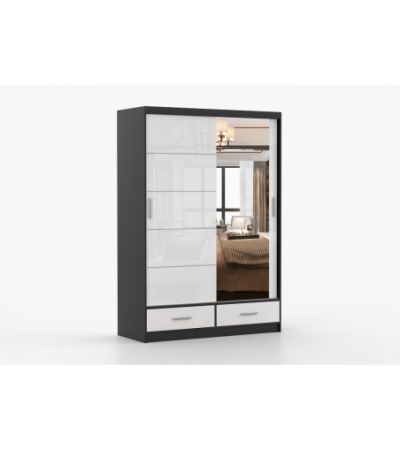 Armoire Saphina 150 cm avec miroir