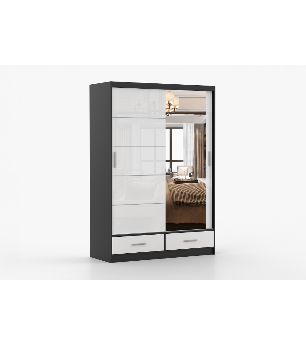 Armoire Saphina 150 cm avec miroir